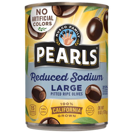 Musco Family Olive Pearls Reduced Sodium Olives, 6 oz, No Major Known Allergens