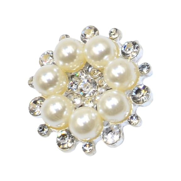 Pearls Rhinestones Embellished Cufflinks Clips Decorative Shirt Button Covers