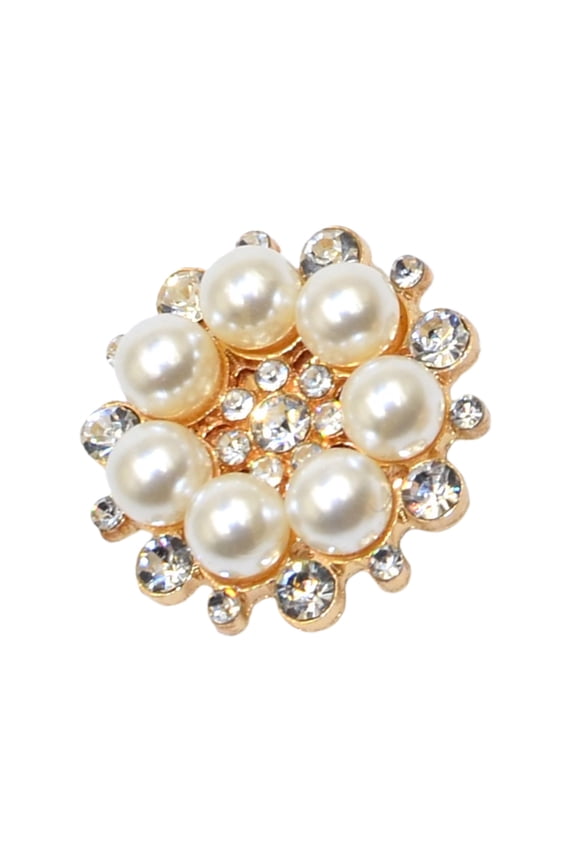 Pearls Rhinestones Shirt Cufflinks Clip Decorative Button Covers For Shirt Jackets Wedding Dress Clothing Decoration