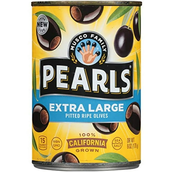 Pearls Ripe Pitted, Extra-Large Black Olives, 6 Oz, 12-Cans