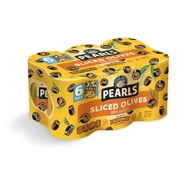 Pearls Sliced Black Ripe Olives, 6 Pack of 6.5 oz Cans Gluten Free,  No Major Known Allergens