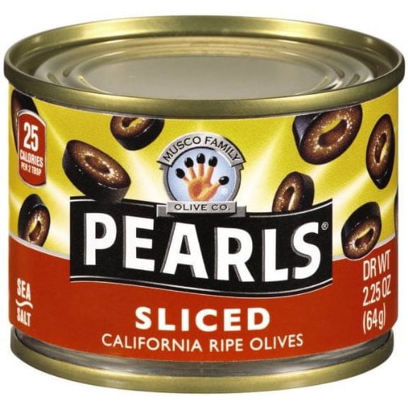Pearls Sliced California Ripe Olives 2.25 Oz. Can (Pack of 2)