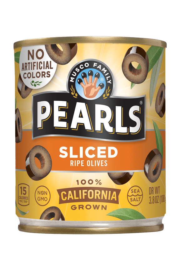 Sliced Black Ripe Olives, 3.8 oz. Can. No Artificial Colors. Major Allergens Not Contained.