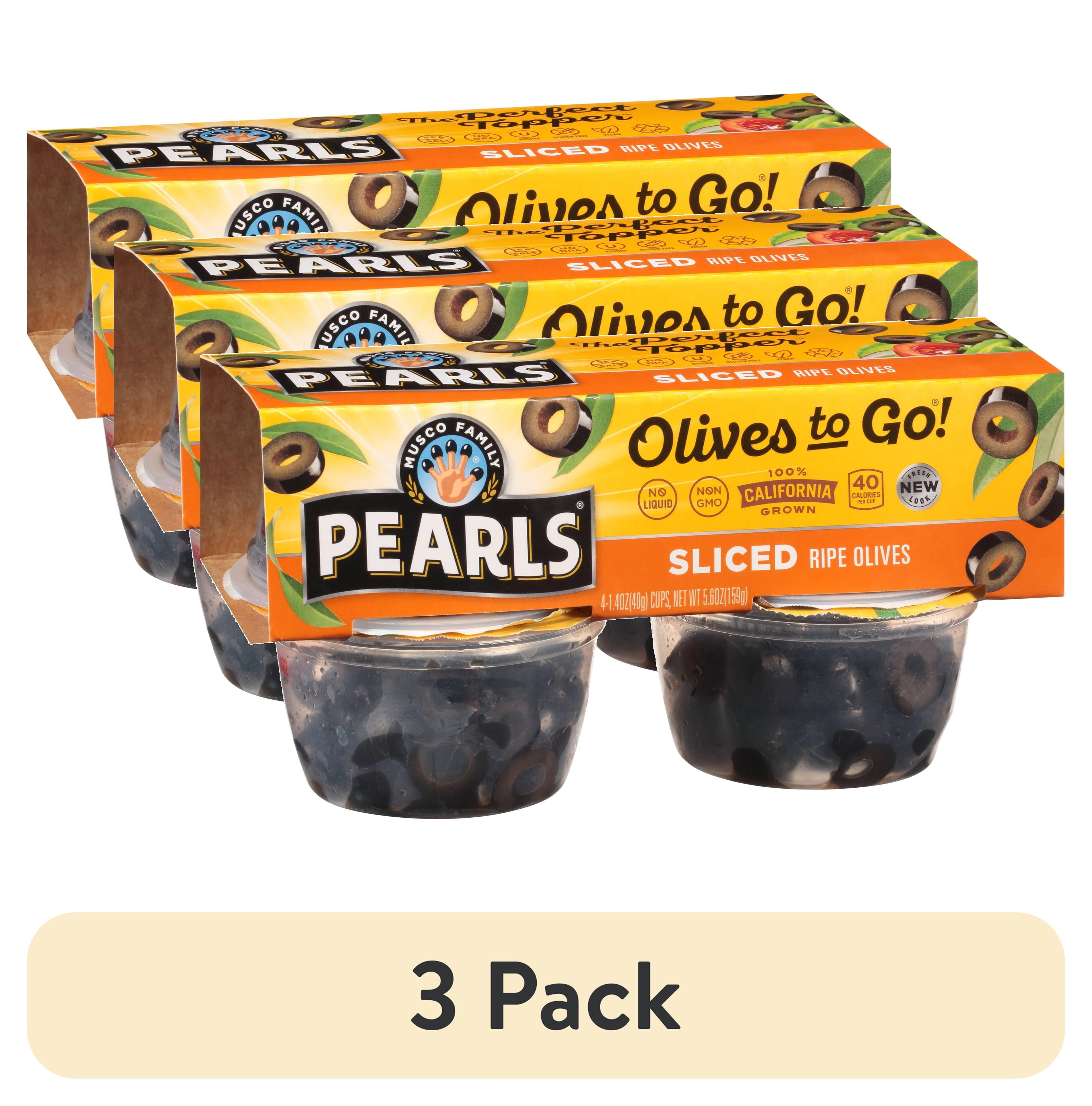 (3 pack) Pearls Sliced California Ripe Olives 41.4 oz. Cup Non GMO