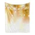 thumbnail image 1 of Pearls Soft Flannel Fleece Throw Blanket, Blurred Background Dark Color Classy Christmas Design Artwork Print, Cozy Plush for Indoor and Outdoor Use, 50" x 70", Pale Brown White, by Ambesonne, 1 of 6