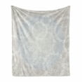 thumbnail image 1 of Pearls Soft Flannel Fleece Throw Blanket, Circles Lace Doily Pattern Modern and Romantic Bridal Style Design Artwork Print, Cozy Plush for Indoor and Outdoor Use, 70" x 90", Grey White, by Ambesonne, 1 of 6