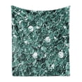 thumbnail image 1 of Pearls Soft Flannel Fleece Throw Blanket, Crystal Clear Balls Coins Pattern Never Ending Liquid Objects Monochrome Design Print, Cozy Plush for Indoor and Outdoor Use, 70" x 90", Teal, by Ambesonne, 1 of 6