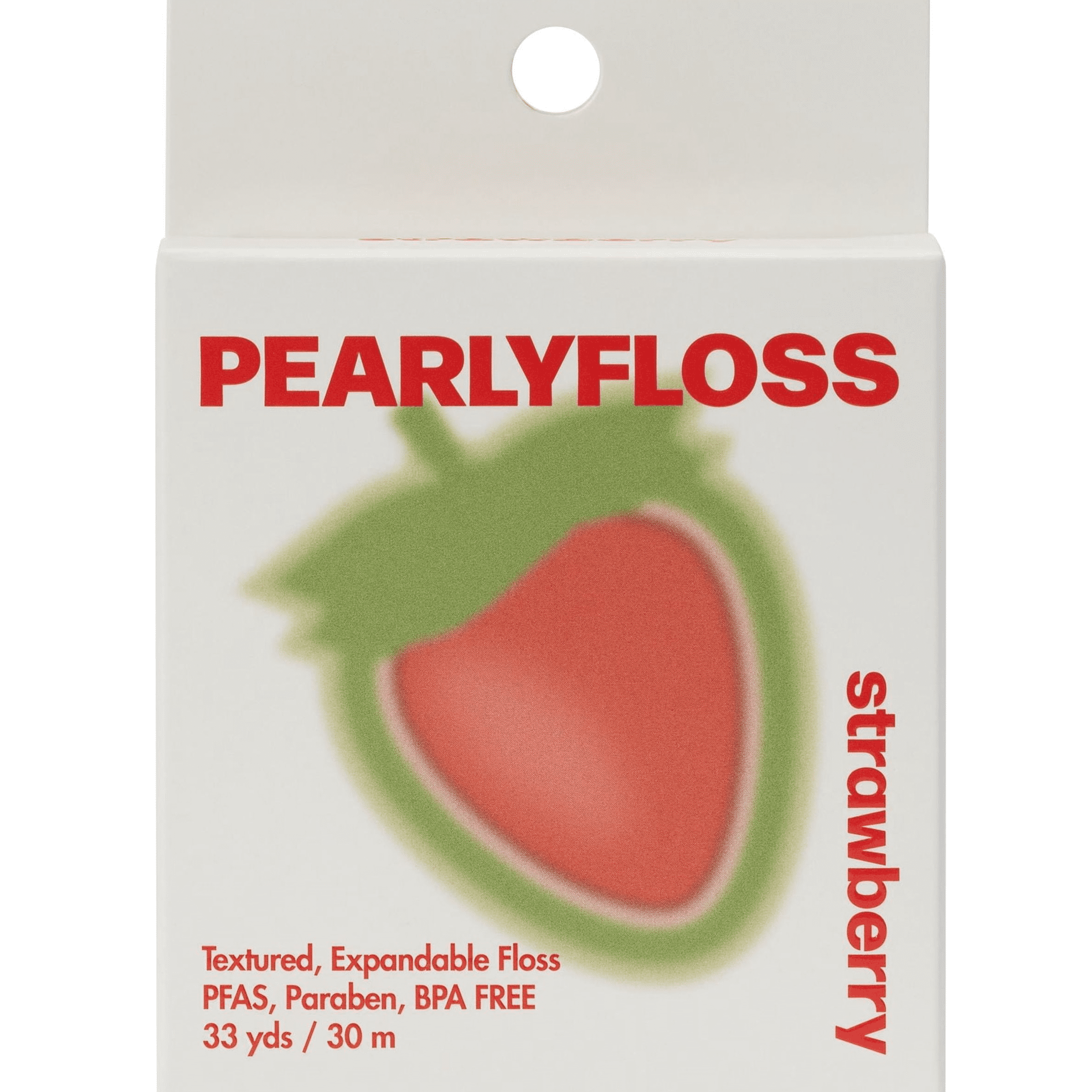 PearlyFloss Strawberry Dental Floss, 33 Yards