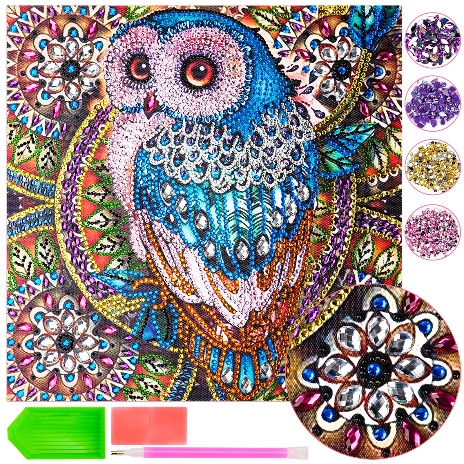 Pearoft Gifts for Girls Ages 7-12, Diamond Painting Keychain for Kids Boys  DIY Stickers Toy for 6-9 Year Old Kids Coloring Art and Craft Kits for 10