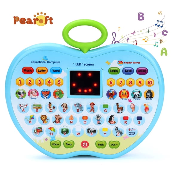 Pearoft Birthday Present for 1 2 3 Boys Girls, Educational Learning Toys Gift 1-3 Year Old Toddlers Study Computer Toy for Girls Kids