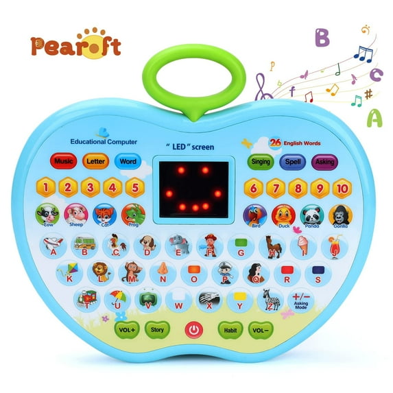 Pearoft Birthday Present for 1 2 3 Boys Girls, Educational Learning Toys Gift 1-3 Year Old Toddlers Study Computer Toy for Girls Kids