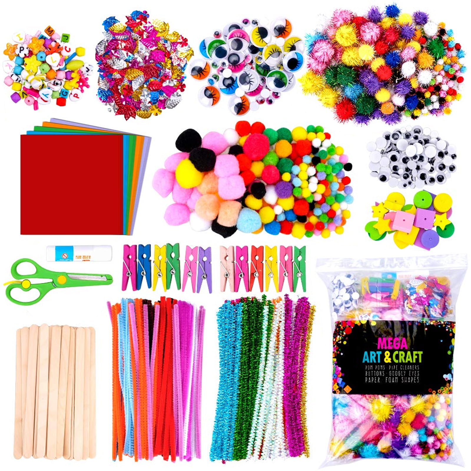 Pearoft Crafts for Kids Age 4-6, 6-8, 8-12 Arts and Crafts Supplies for Kids  Craft Kits for Kids with Construction Paper & Craft Tools, DIY School Craft  Project, 3 4 5 6 7 8 9 Year Old Girls Gifts, 