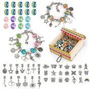 Pearoft Jewellery Bracelet Making Kit for Girls, Craft Sets Gift for 6-12 Year Old Girls Kids DIY Charm Bracelet Present Age 6-12 Girl Children Arts Craft Kids Birthday Gift Age 7 8 9 10 Girls Kid