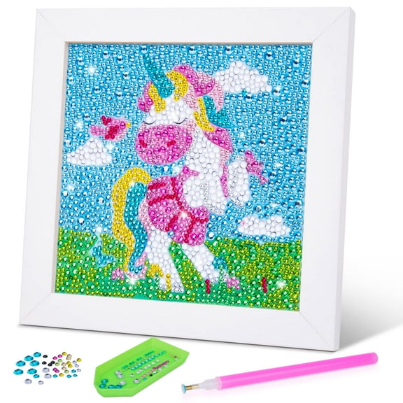 Pearoft Toy Gifts for Girls Age 6 7 8 9 Crafts for Kids 10 11 12 Years Old Girls Painting Kit for Children Supplies Birthday Present Painting Licorne Toy Girl Painting Diamant Enfant