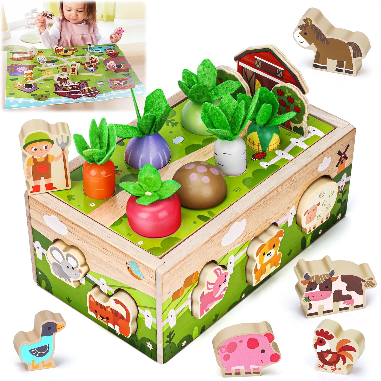 Pearoft Toys for 1 2 3 Year Olds Boys Girls, Montessori Sensory Toys ...