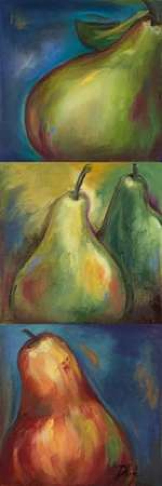 Pears 3 in 1 I Canvas Art - Patricia Pinto (12 x 36)