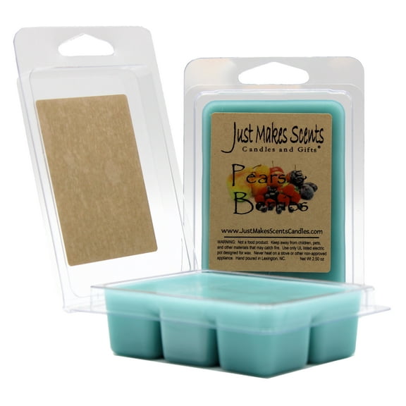 Pears & Berries 2-Pack Homemade Soy Wax Melts -Just Makes Scents Candles & Gifts