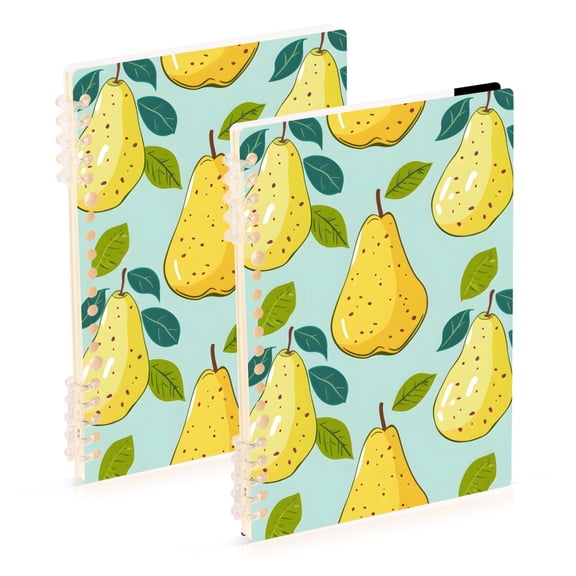 Pears Leaves Hand Drawn Notebook Detachable Coil Notebook Diary Plan Book A5 Size 60 Pages 1 Pack