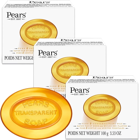 Pears Pure & Gentle Soap with Natural Oils, 3.5 oz bars, 3 ea