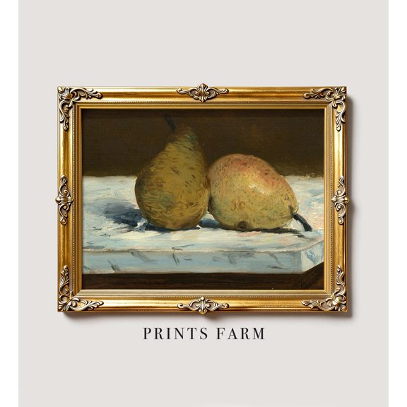 Pears Rustic Still Life Kitchen Decor Wall Art