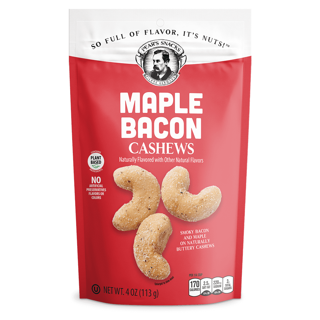 Pears Snacks Maple Bacon Cashews 4oz