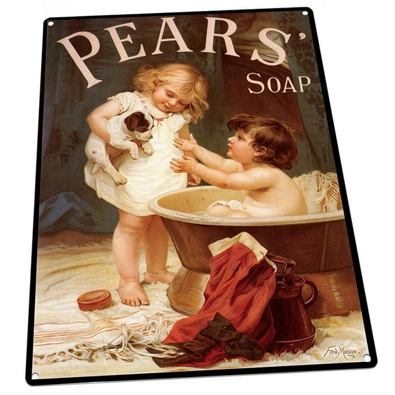Pears Soap 9"x12" Metal Sign, Wall Decor for Bath or Laundry