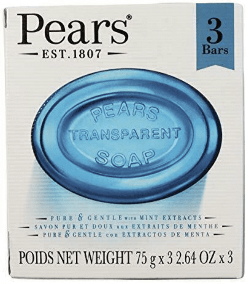 Pears Soap With Mint Extract 3 Pack Pure And Gentle 264 Oz X 3