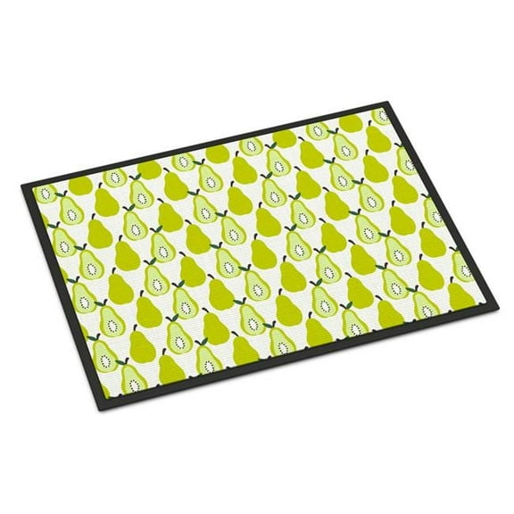 Pears on White Indoor or Outdoor Mat - White - 18in. H x 0.25in. W x 27in. L