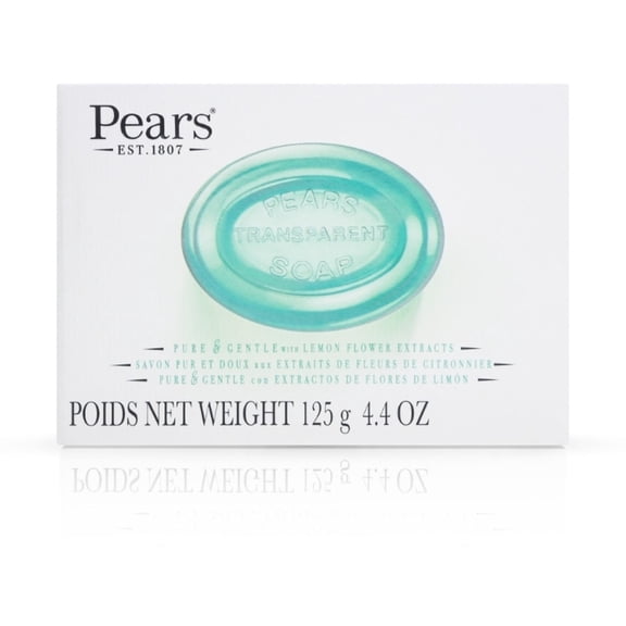 Pears with Glycerin and Lemon Flower Extracts, Bar Soap, Green, 4.4 oz