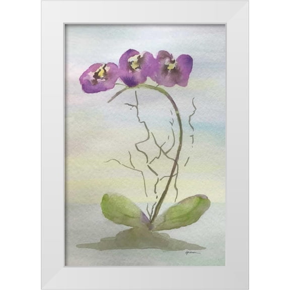 Pearson, Debbie 11x14 White Modern Wood Framed Museum Art Print Titled - Orchid Duo 2