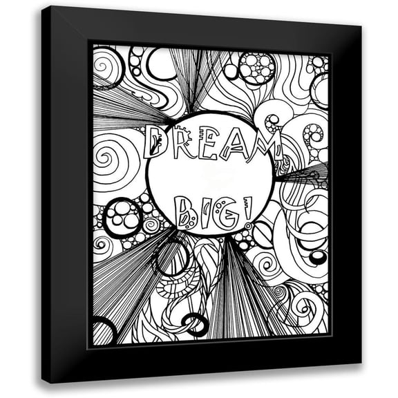 Pearson, Debbie 12x14 Black Modern Framed Museum Art Print Titled - Dream Big