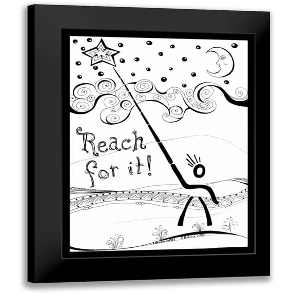 Pearson, Debbie 15x18 Black Modern Framed Museum Art Print Titled - Reach For It
