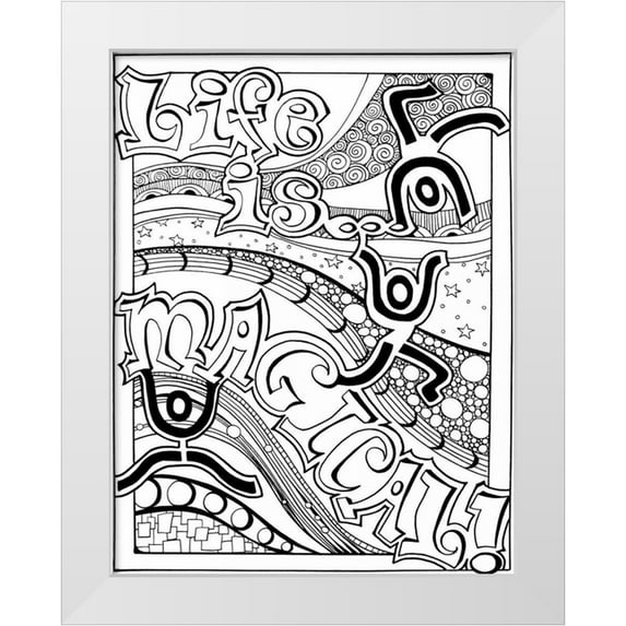 Pearson, Debbie 26x32 White Modern Wood Framed Museum Art Print Titled - Life Is Magical