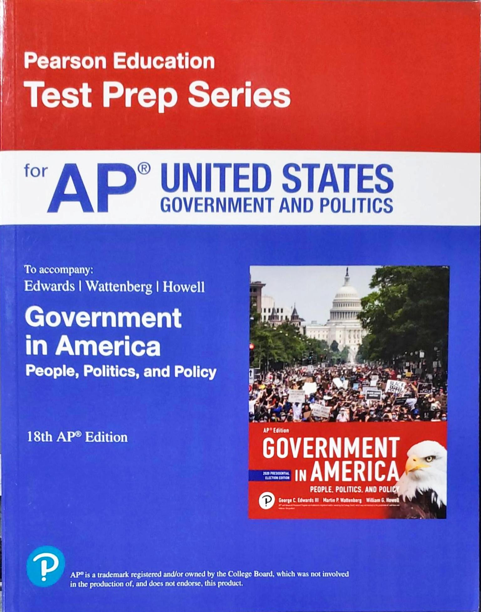 Pearson Education Test Prep Series, for AP United States Government and