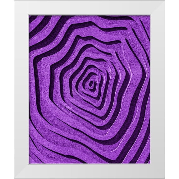 Pearson, Wayne 12x14 White Modern Wood Framed Museum Art Print Titled - Purple Maze