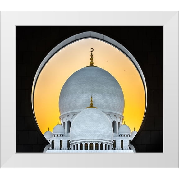 Pearson, Wayne 13x12 White Modern Wood Framed Museum Art Print Titled - Sunset In Abu Dhabi