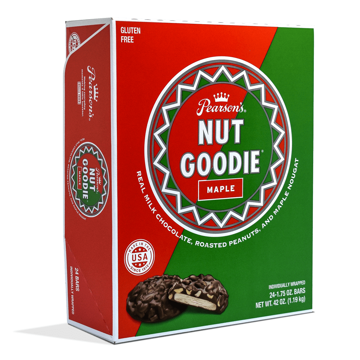 Pearson's Nut Goodie Cluster Bar Roasted Peanuts, Real Milk Chocolate, and Maple Nougat Pack