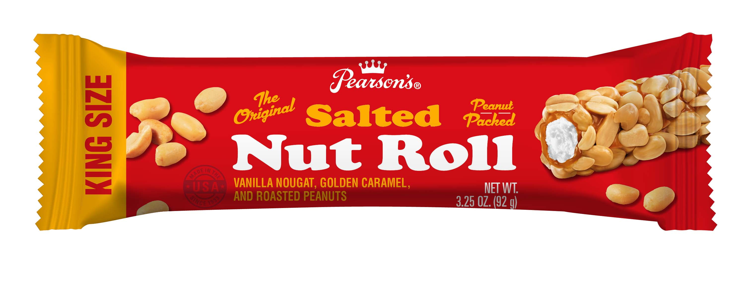 Pearson's Salted Nut Roll King Size Candy Bar, 3.25 oz