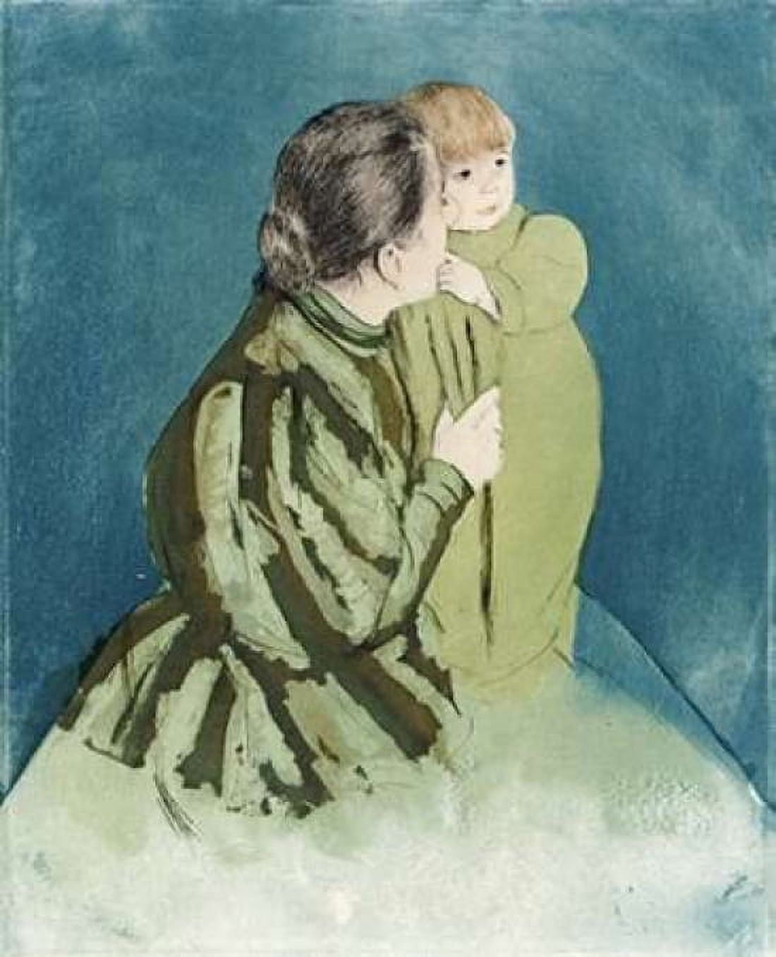Peasant Mother and Child Canvas Art - Mary Cassatt (22 x 28)