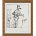 thumbnail image 1 of Peasant family on the tramp 28x32 Large Gold Ornate Wood Framed Canvas Art by Rembrandt, 1 of 2