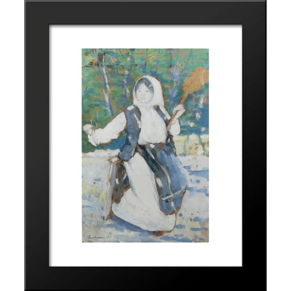 Peasant girl 20x24 Framed Art Print by Stefan Luchian