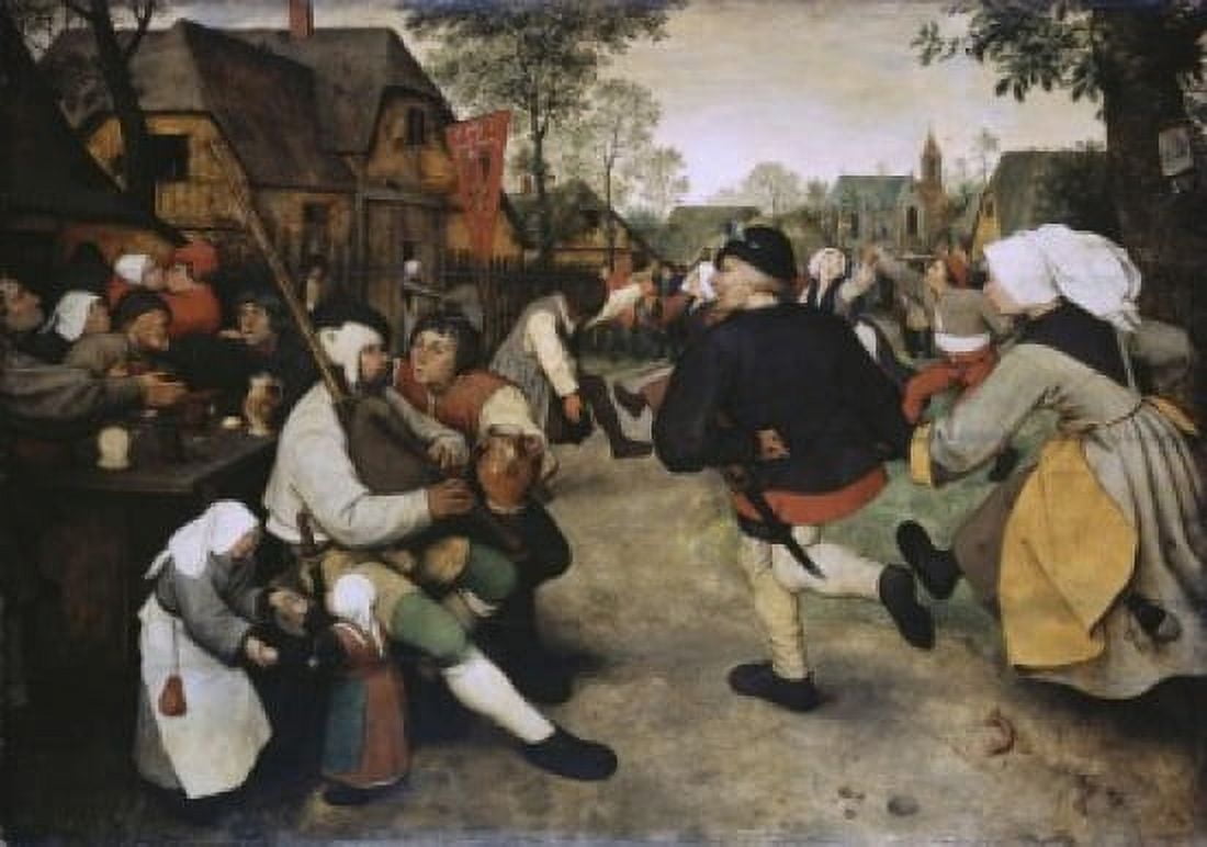 Peasants Dancing 1568 Pieter Bruegel the Elder (ca1525-1569Flemish) Oil on Wood Panel Kunsthistorisches Museum Vienna Austria Canvas Art - Pieter Bruegel (18 x 24)