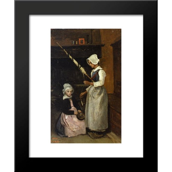 Peasants from Mur 20x24 Framed Art Print by Camille Corot