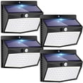 thumbnail image 1 of 4 Pack Solar Lights Outdoor, Motion Sensor Solar Security Lights Waterproof with 3 Lighting Modes Solar Powered Wall Lights Outside for Garden Fence Yard Deck, Black, 1 of 8