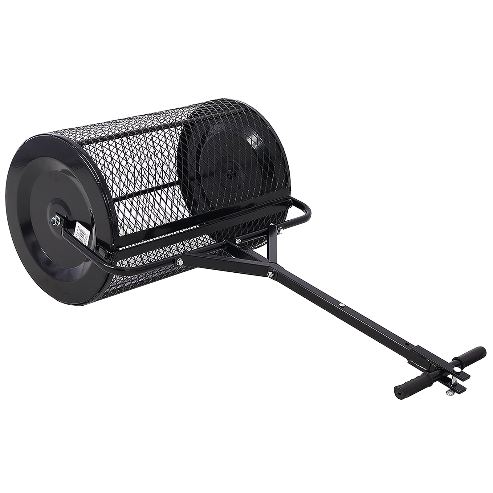 Peat Moss Spreader 36inch, Compost Spreader Metal Mesh,2 in 1 ATV and T shaped Handle for planting seeding,Lawn and Garden Care Manure Spreaders Roller