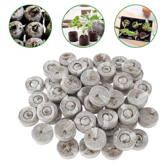 20PC Peat Pellets Coir Soil Compressed Nutrient Cubes, Seedling Propagation For Home Garden Indoor Plants, Vegetables Flowers Herbs Succulents