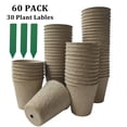 thumbnail image 1 of Fdgarden 3” Peat Pots with Hole for Seedlings (60 Pack), 1 of 7