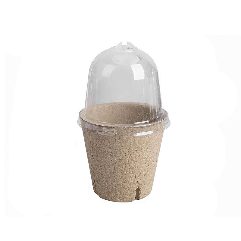 Peat Pots with Humidity Dome, Paper Seed Starter Pots, Biodegradable