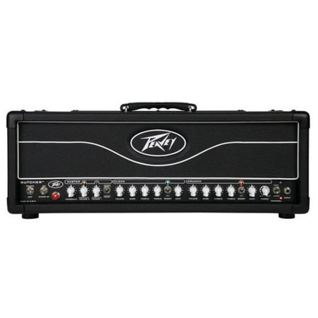 the butcher is a two-channel amplifier w/five 12ax7 preamp tubes & four el34 power amp tubes