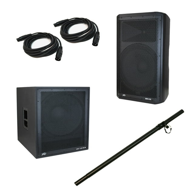 Peavey DM 115 &  DM 118 SUB Dark Matter Active Speaker Subwoofer Package New